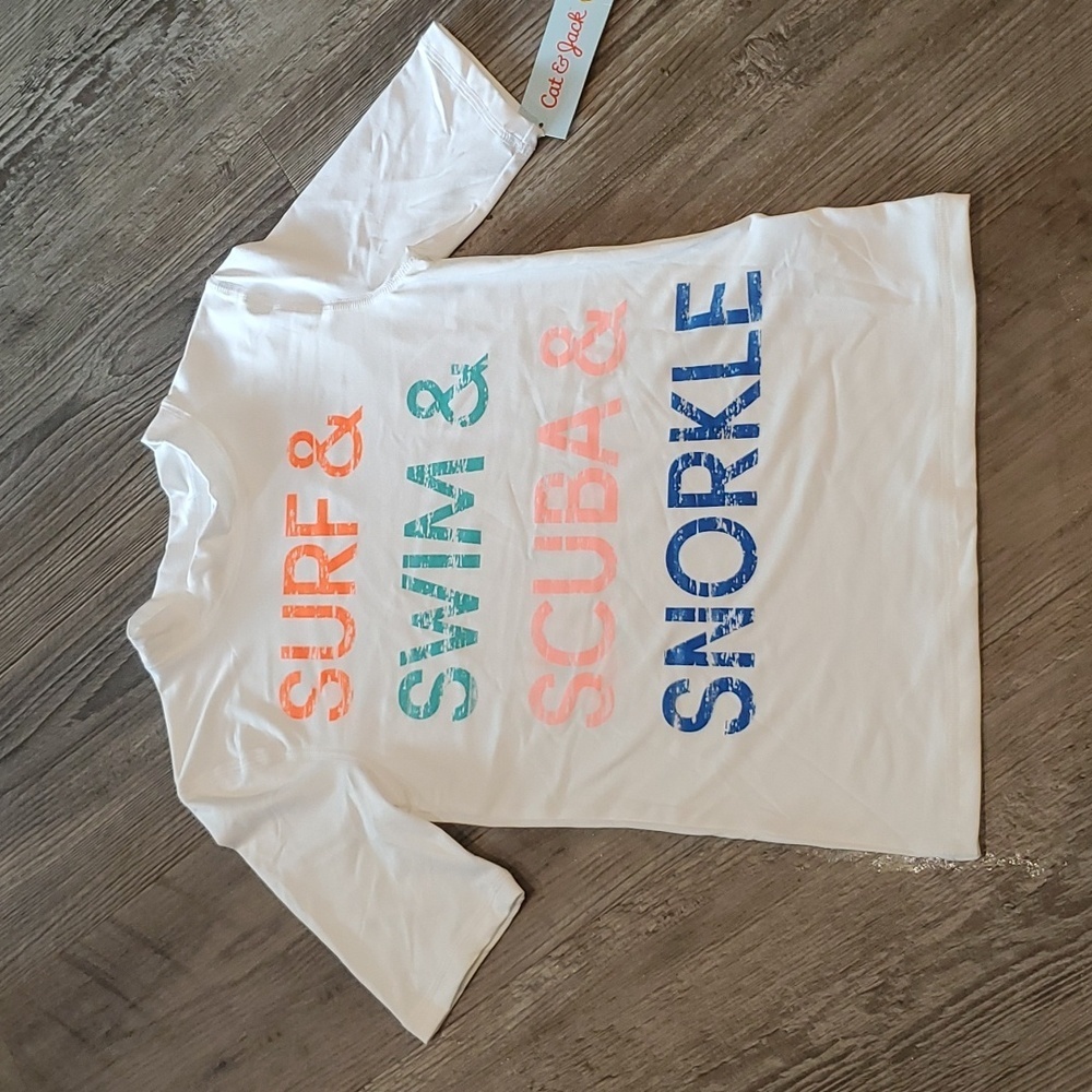 Cat & Jack UPF 50 Swim Shirt/Rashguard Size Medium 8/10